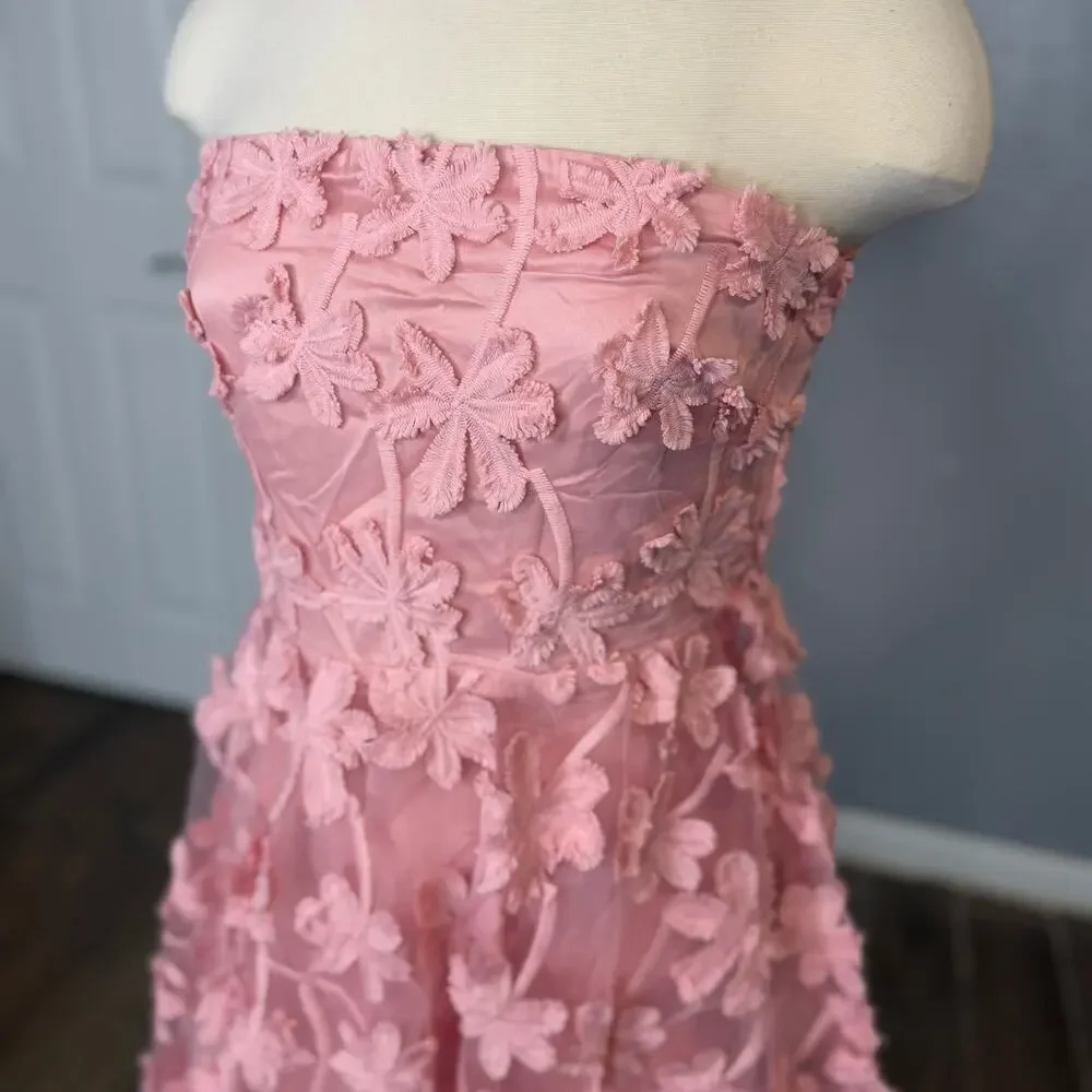 Selfie Leslie Dori Floral Embellished Midi Dress Blush, XL